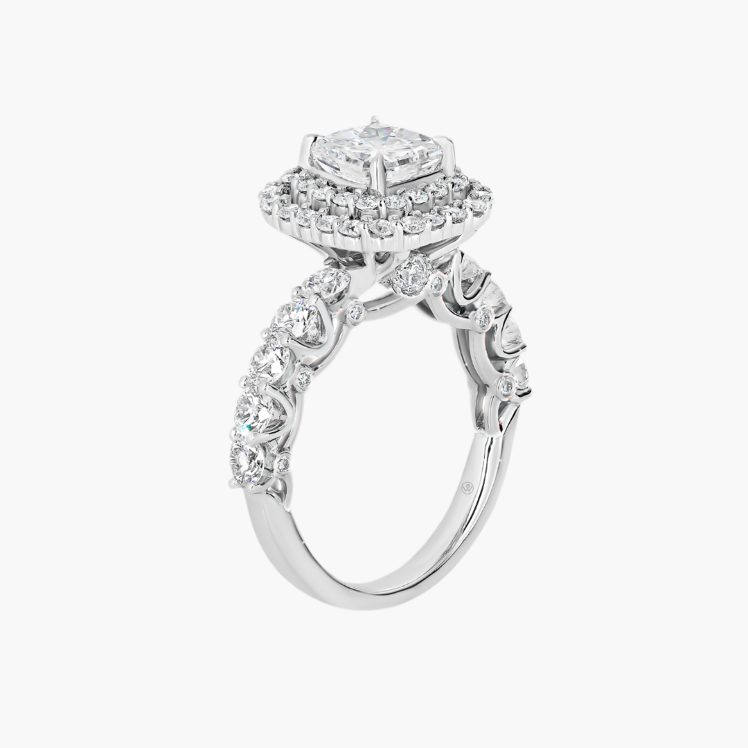 Rika | Two-Tone Halo Engagement Rings