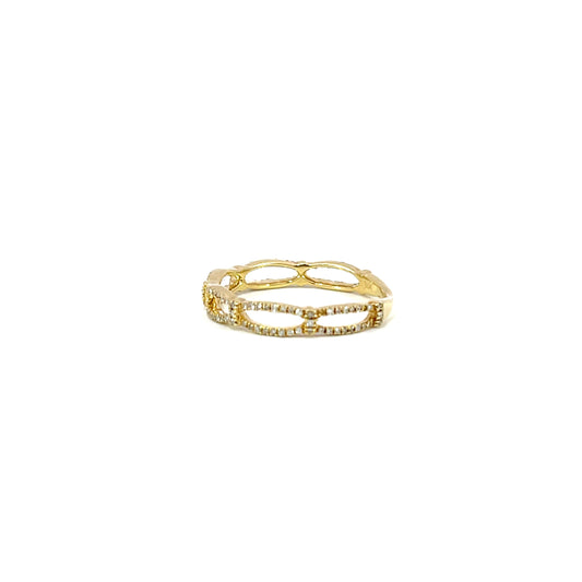 Honeycomb Diamond Ring | 14ct White Gold