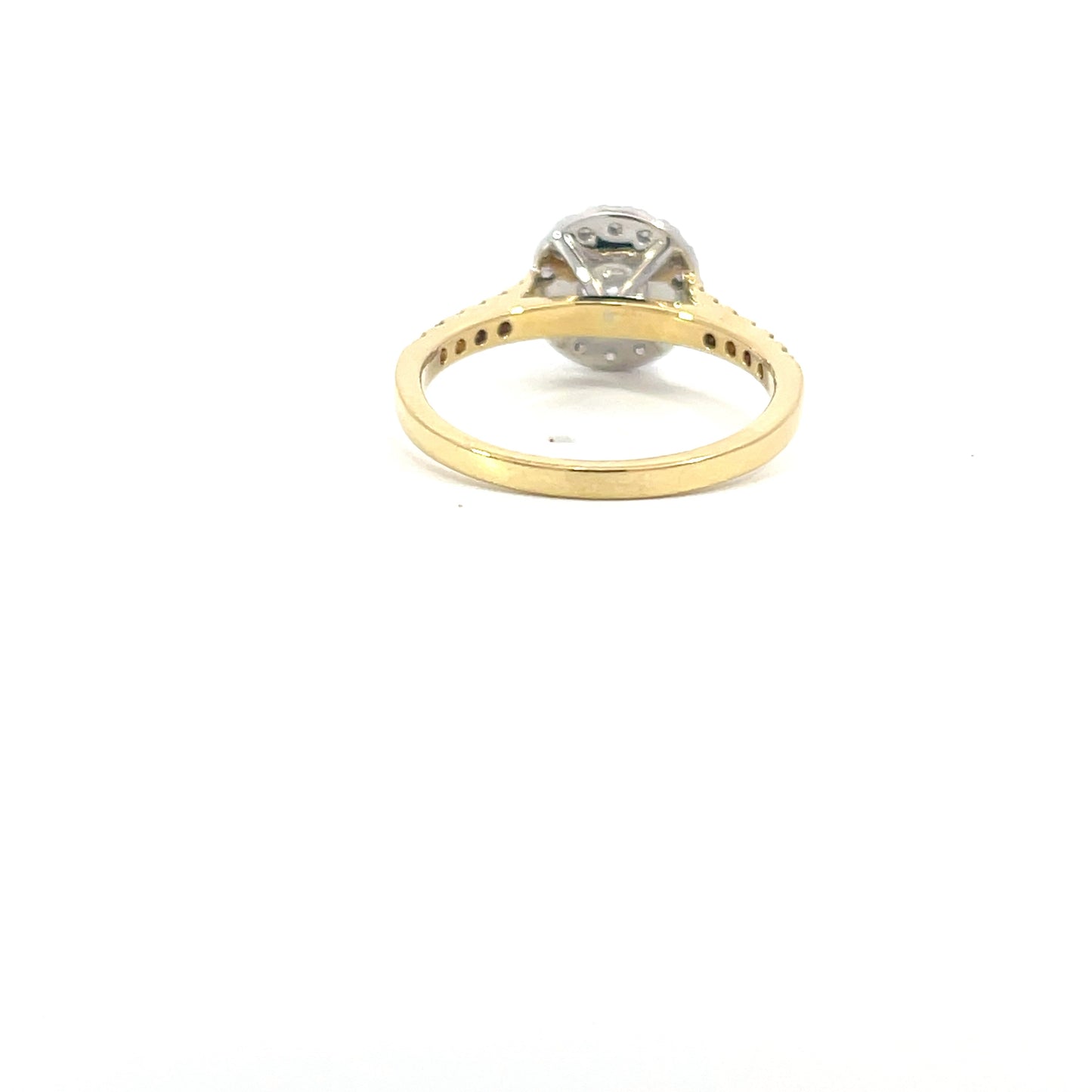 Andre | 18ct two tone engagement ring brilliant cut lab grown diamond