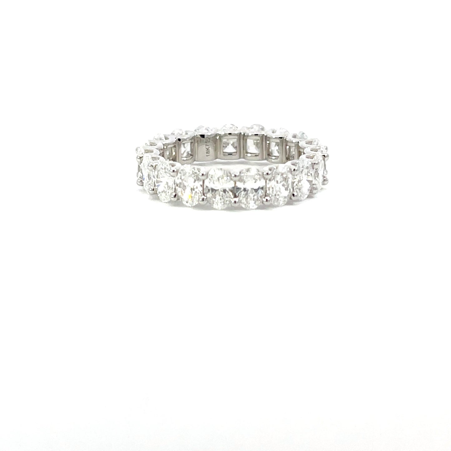 Ambrose | 18 carat white gold Oval Cut Lab Grown eternity band
