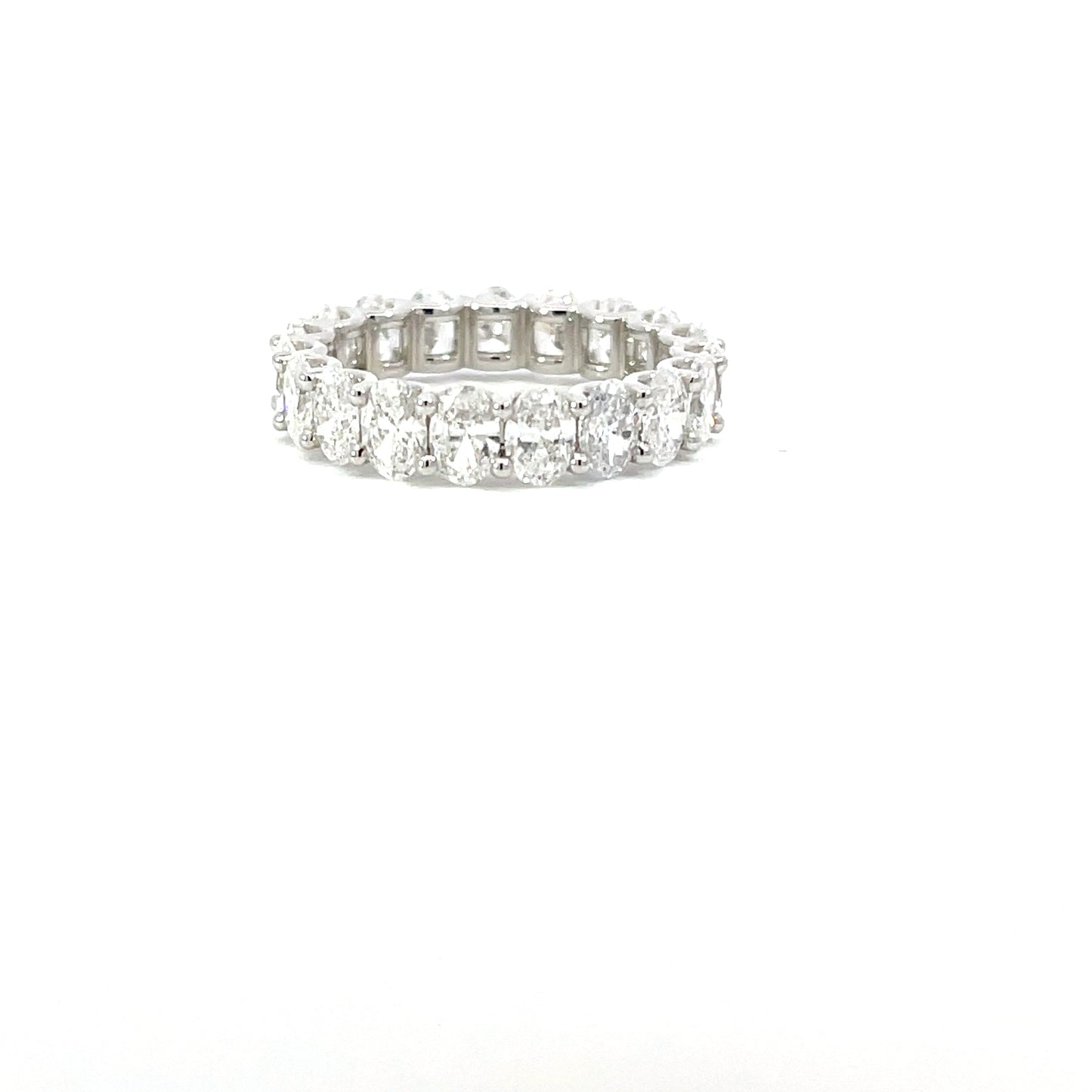 Ambrose | 18 carat white gold Oval Cut Lab Grown eternity band