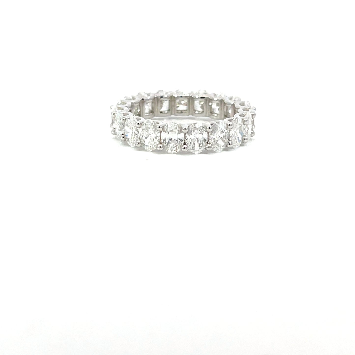 Ambrose | 18 carat white gold Oval Cut Lab Grown eternity band