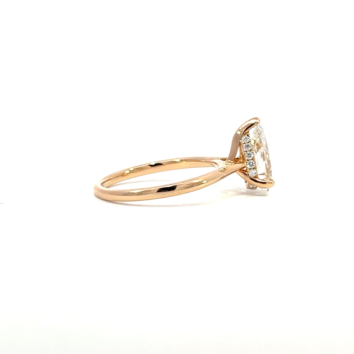 Tirzah | 18ct Rose Gold Lab Grown Diamond Engagement Ring – 1.52ct F VS2 with Hidden Natural Diamond Halo