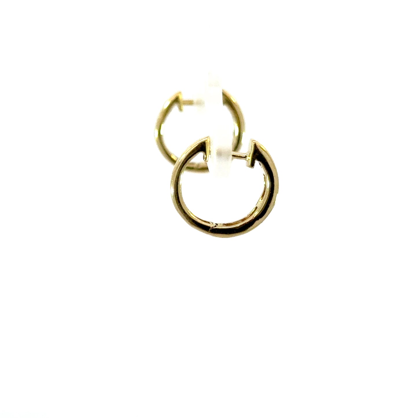 Isabel | 9ct Yellow Gold Diamond Huggie Earrings