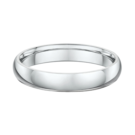 Andre | 9ct White Gold 4mm Dome Ring