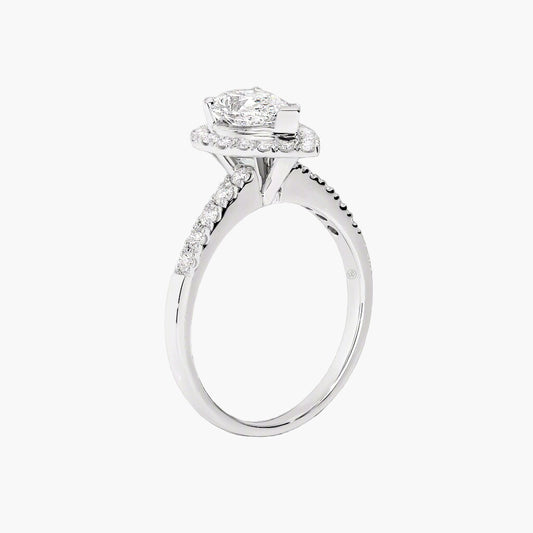 Diamond ring with a white background
