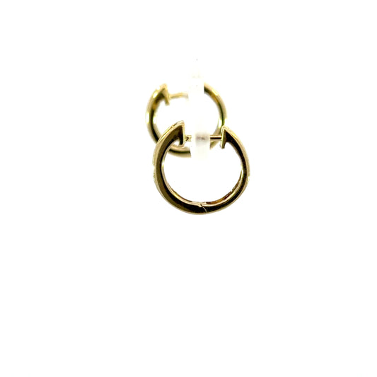 Isabel | 9ct Yellow Gold Diamond Huggie Earrings