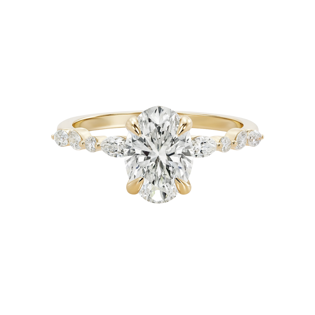 Margaret | Alternating Marquise and Round Band