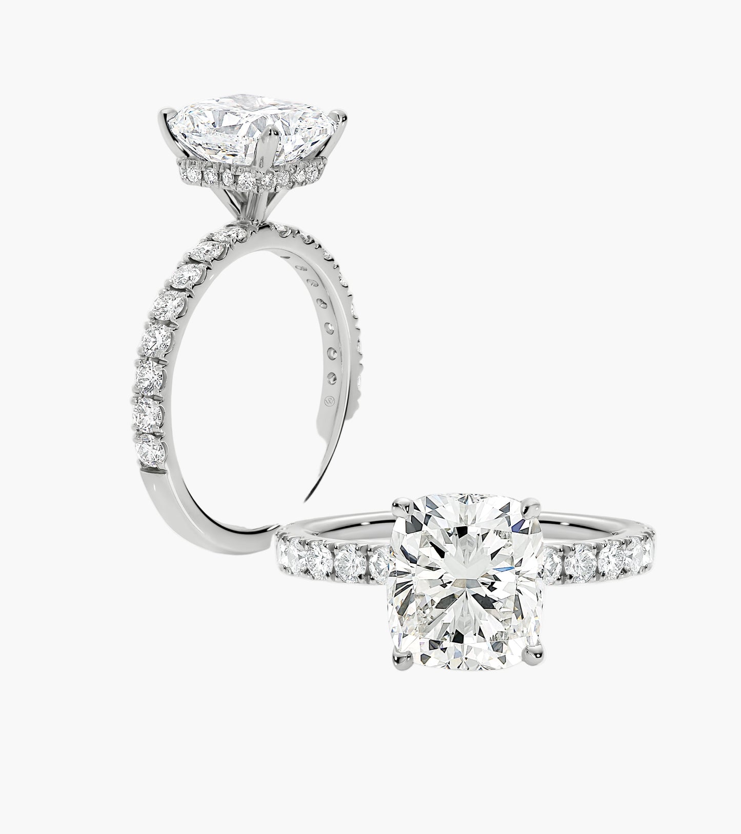 Diamond ring with a white background