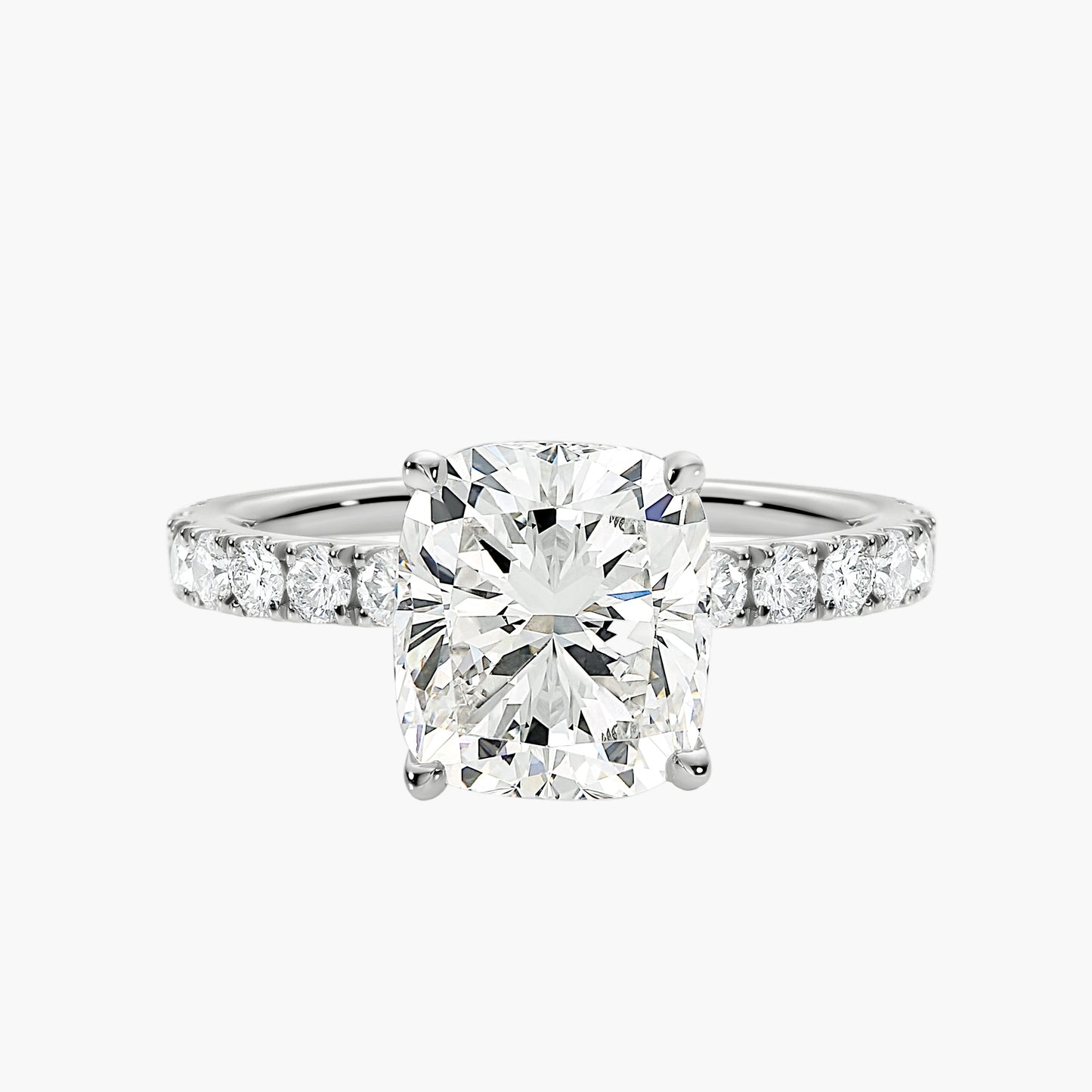 Diamond ring with a white background