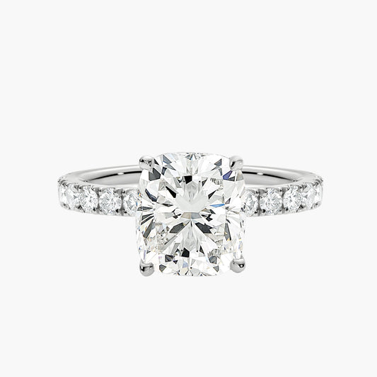 Diamond ring with a white background