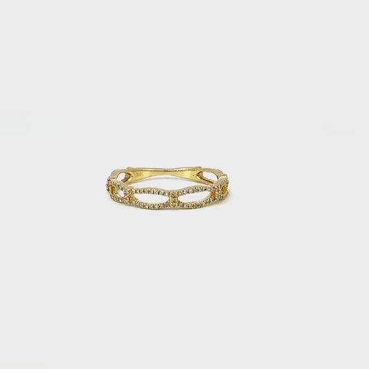 Honeycomb Diamond Ring | 14ct White Gold