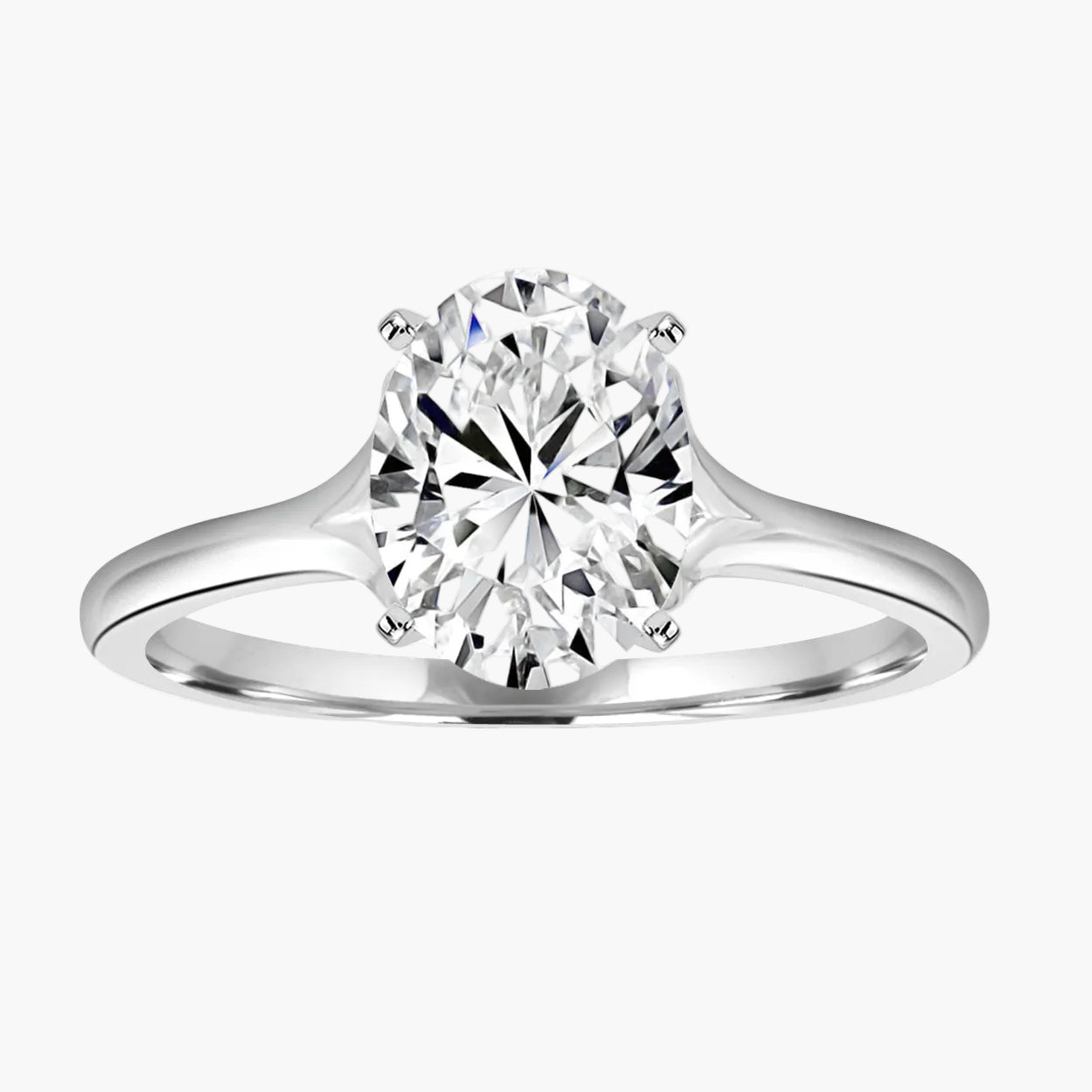 Oval-White Gold|Oval|14K White Gold|18K White Gold|Platinum