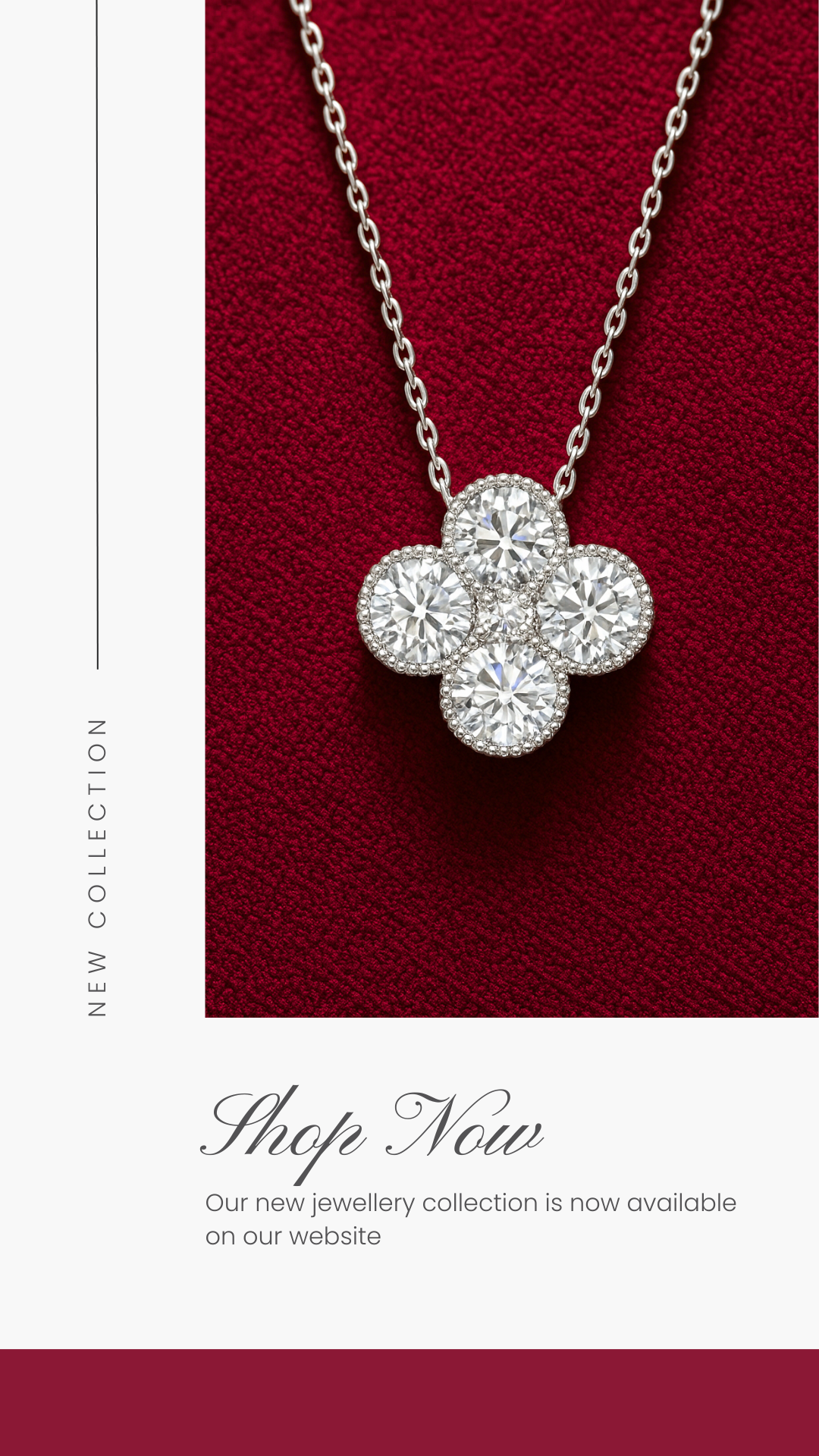 Diamond Flower Pendant