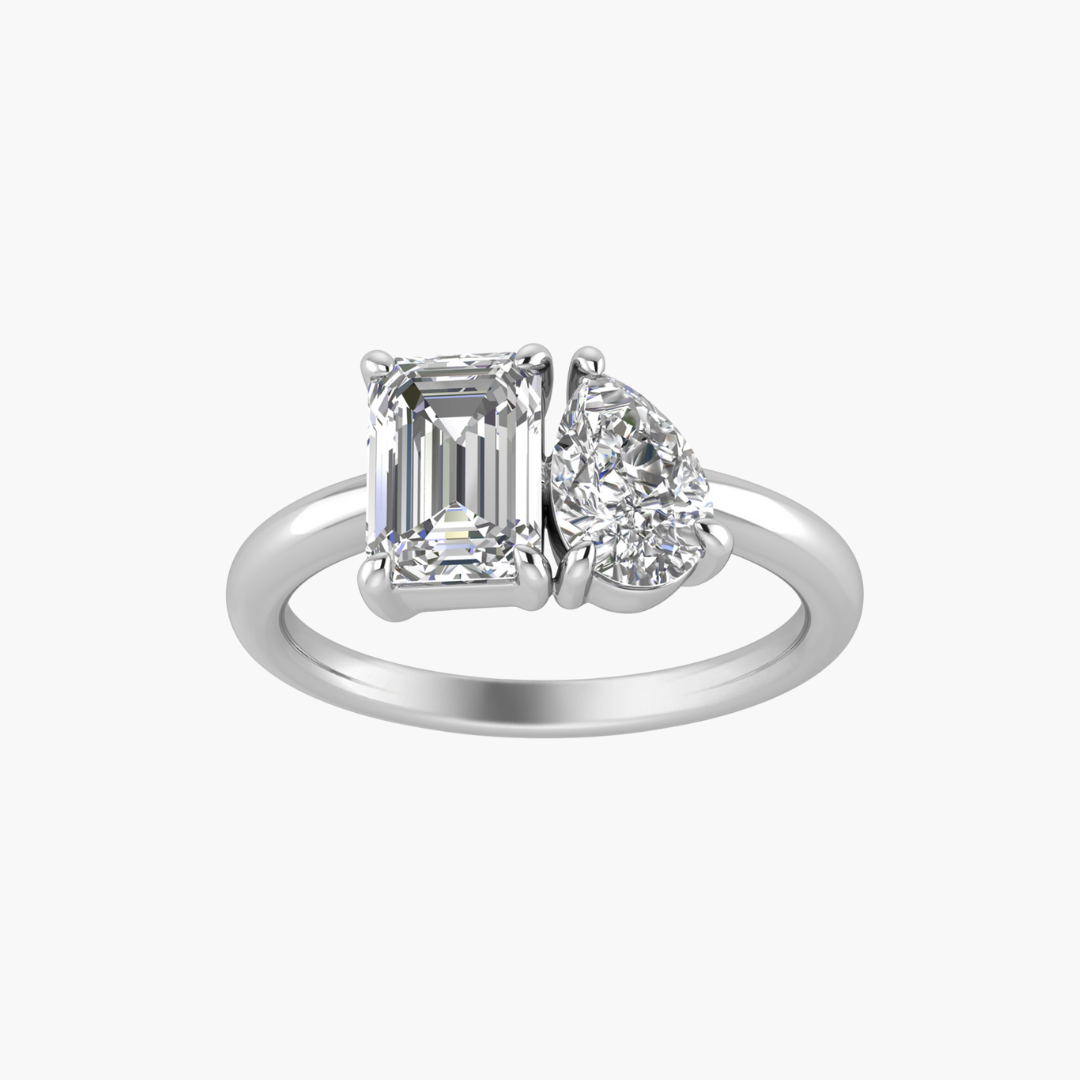 Toi et Moi Ring in 18ct White Gold  2.20ct F VS2 Diamonds