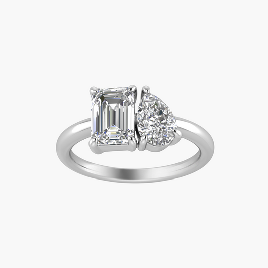 Toi et Moi Ring in 18ct White Gold  2.20ct F VS2 Diamonds