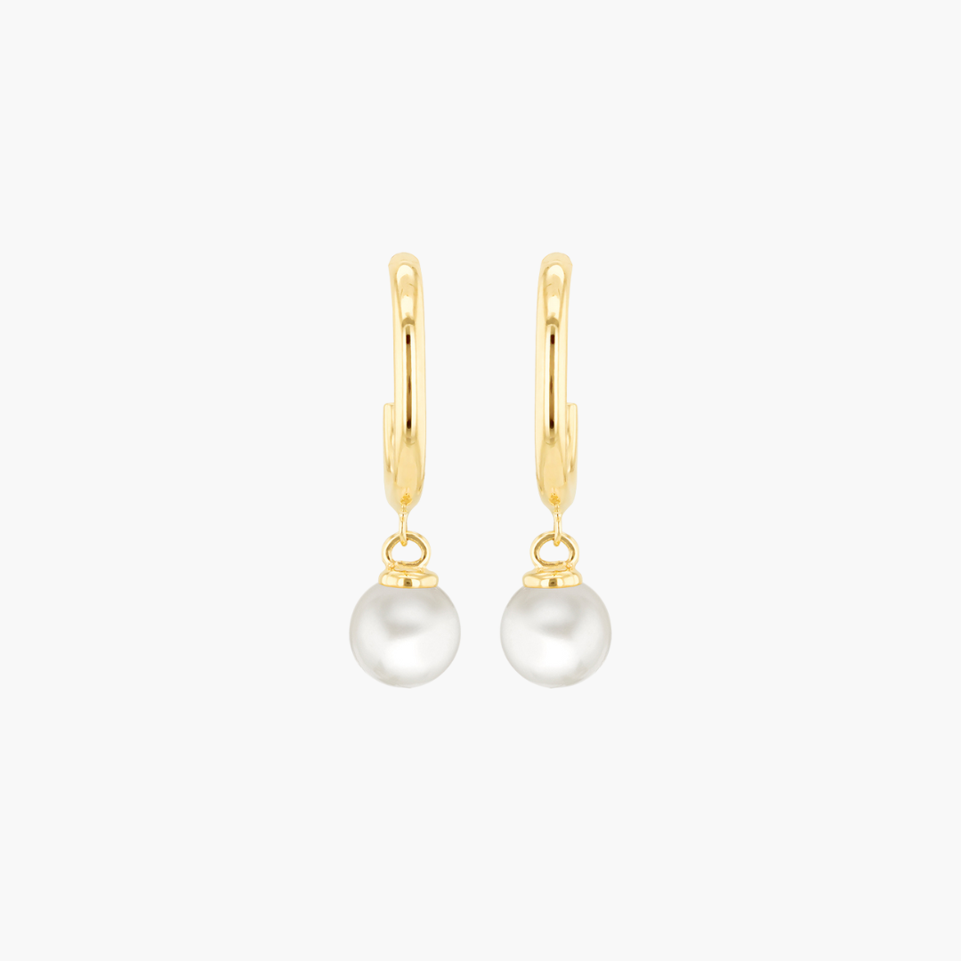 Irwin | 9ct Yellow Gold Fresh Pearl Drop Studs