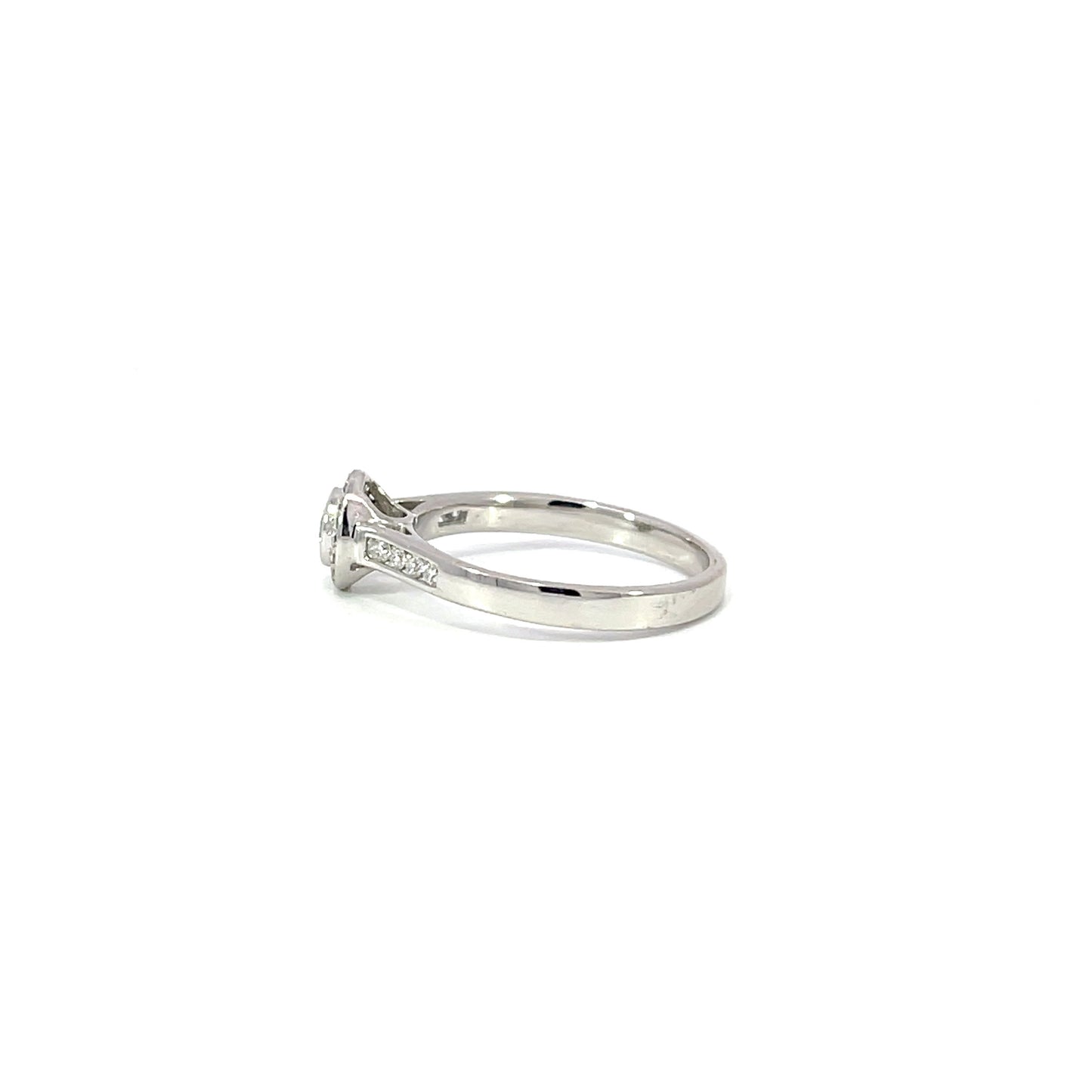 Aurora Halo Diamond Ring | 9ct White Gold