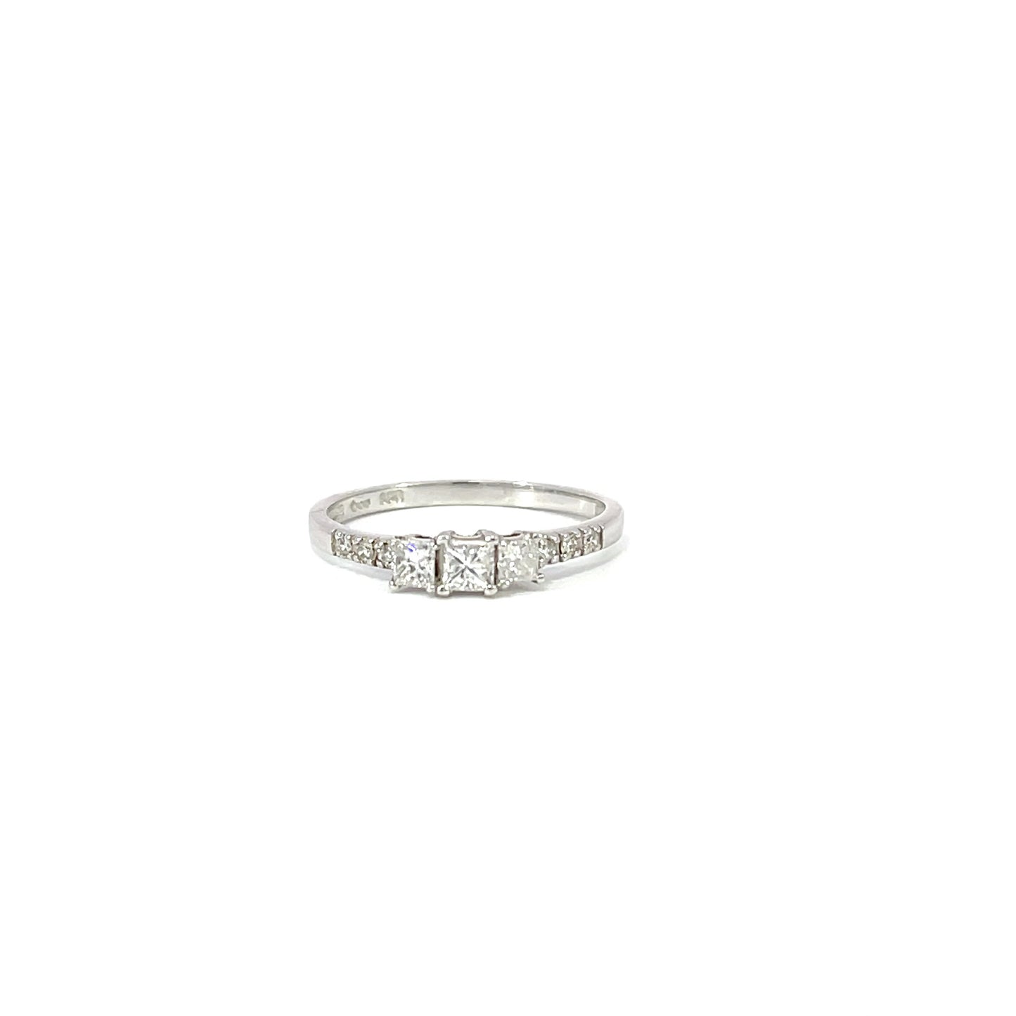 Trilogy Diamond Ring | 9ct White Gold