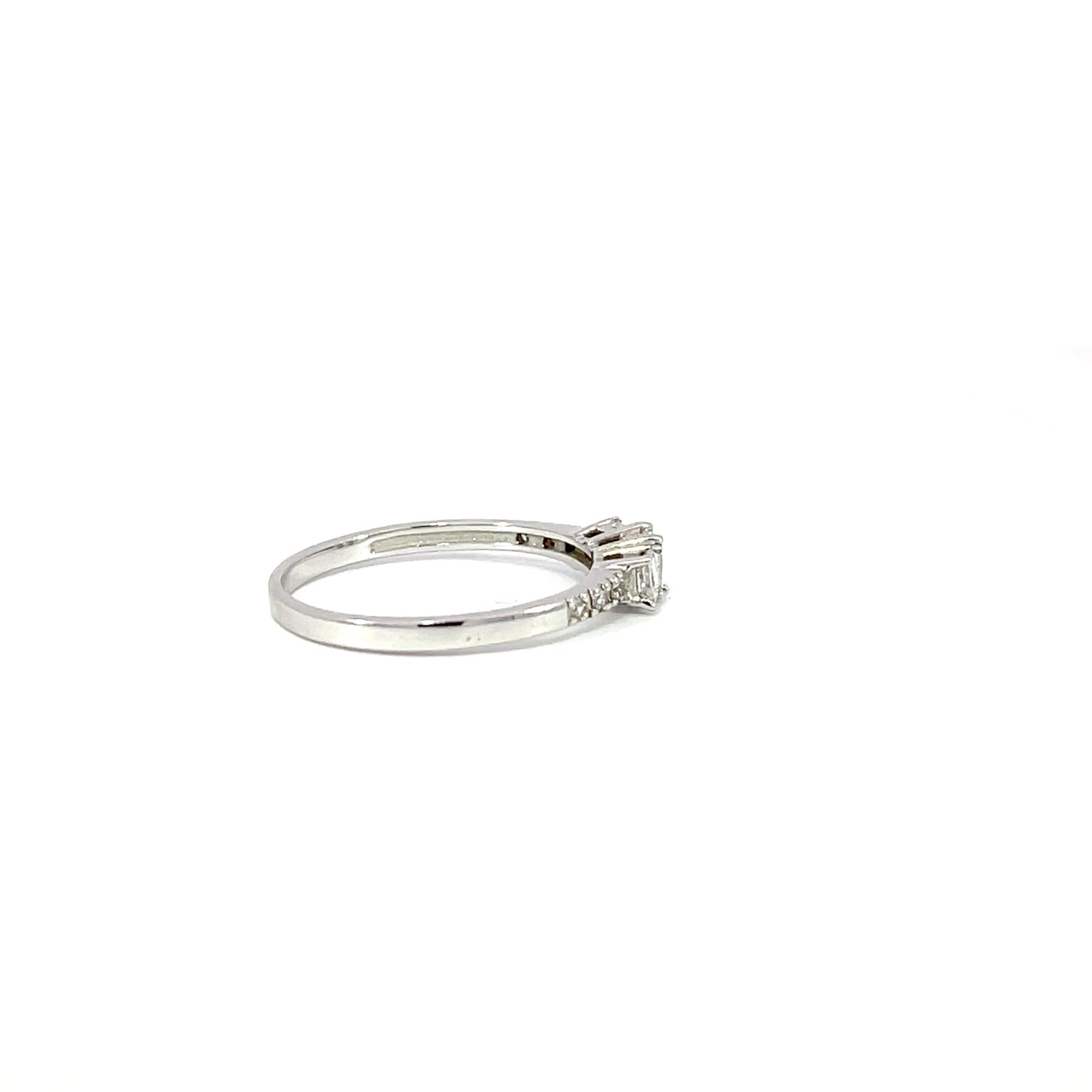 Trilogy Diamond Ring | 9ct White Gold