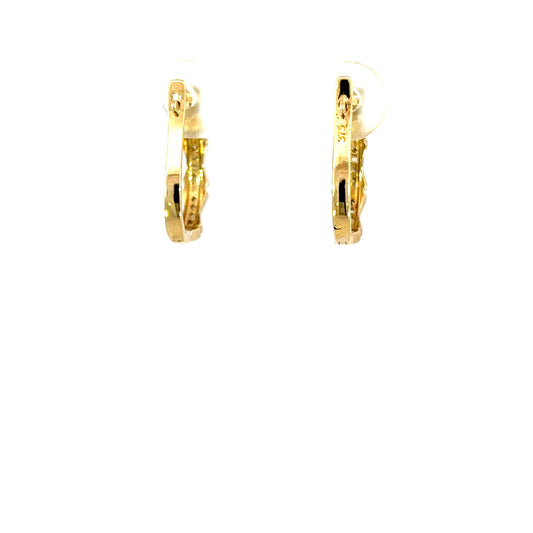Monique | 9ct Yellow Gold Diamond Huggie Earrings