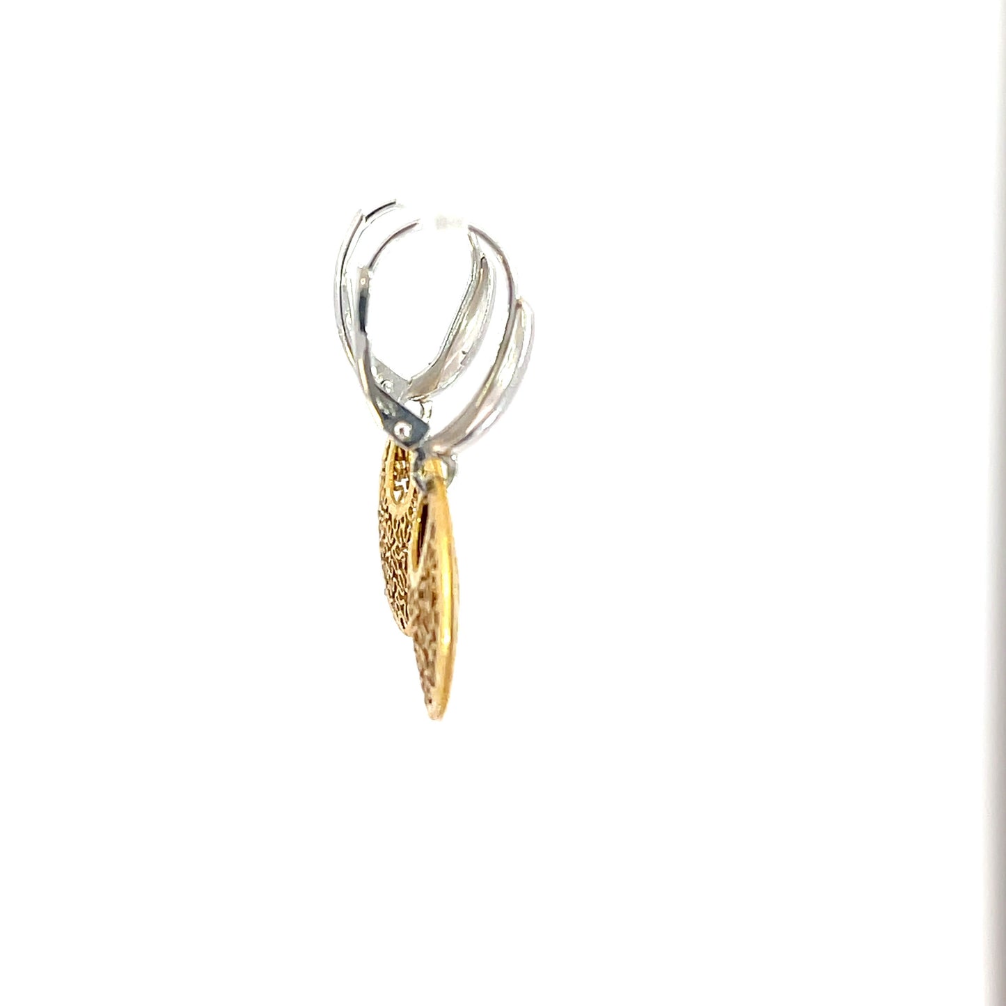 Kieran | 9ct Yellow Gold Filigree Circular Drop Earrings