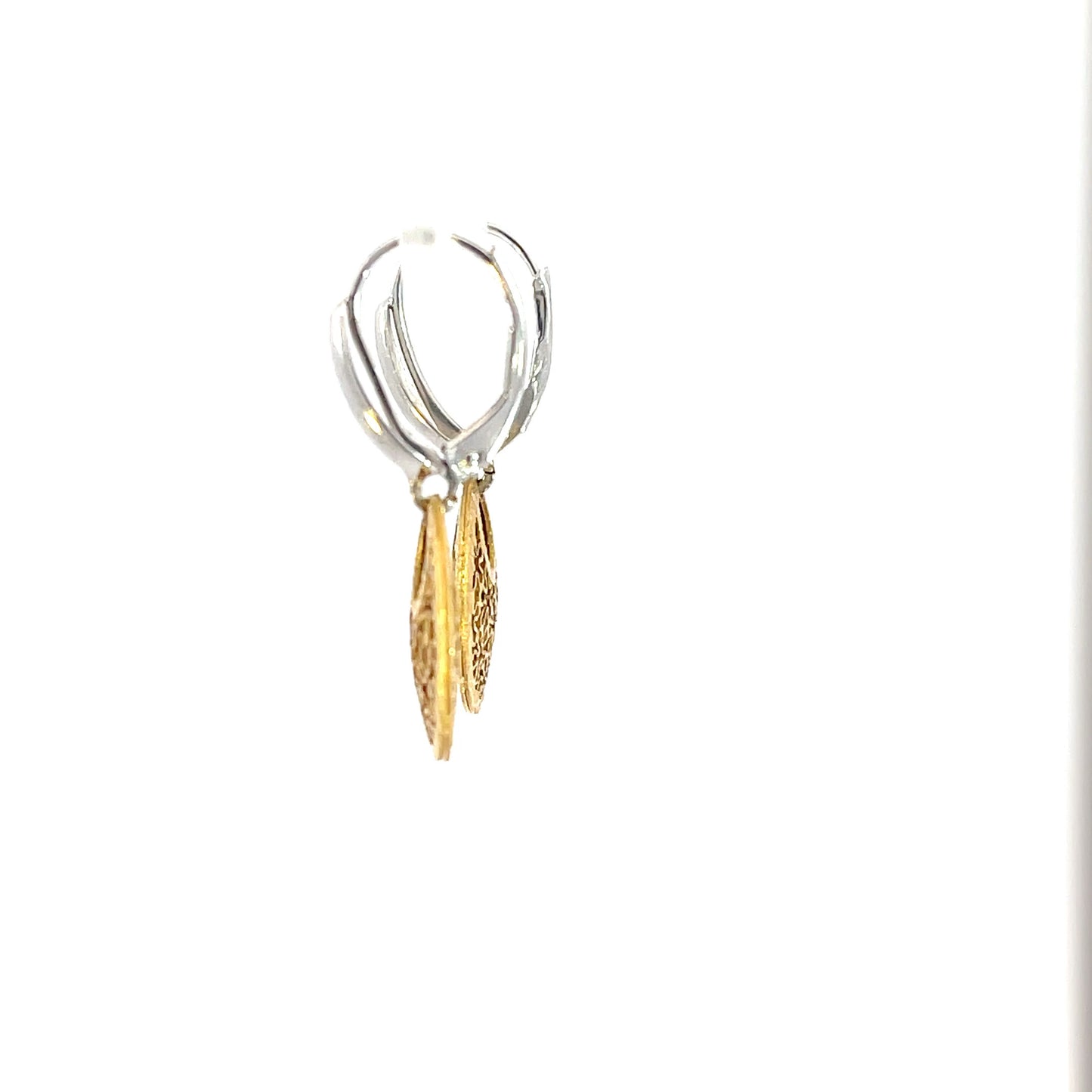 Kieran | 9ct Yellow Gold Filigree Circular Drop Earrings