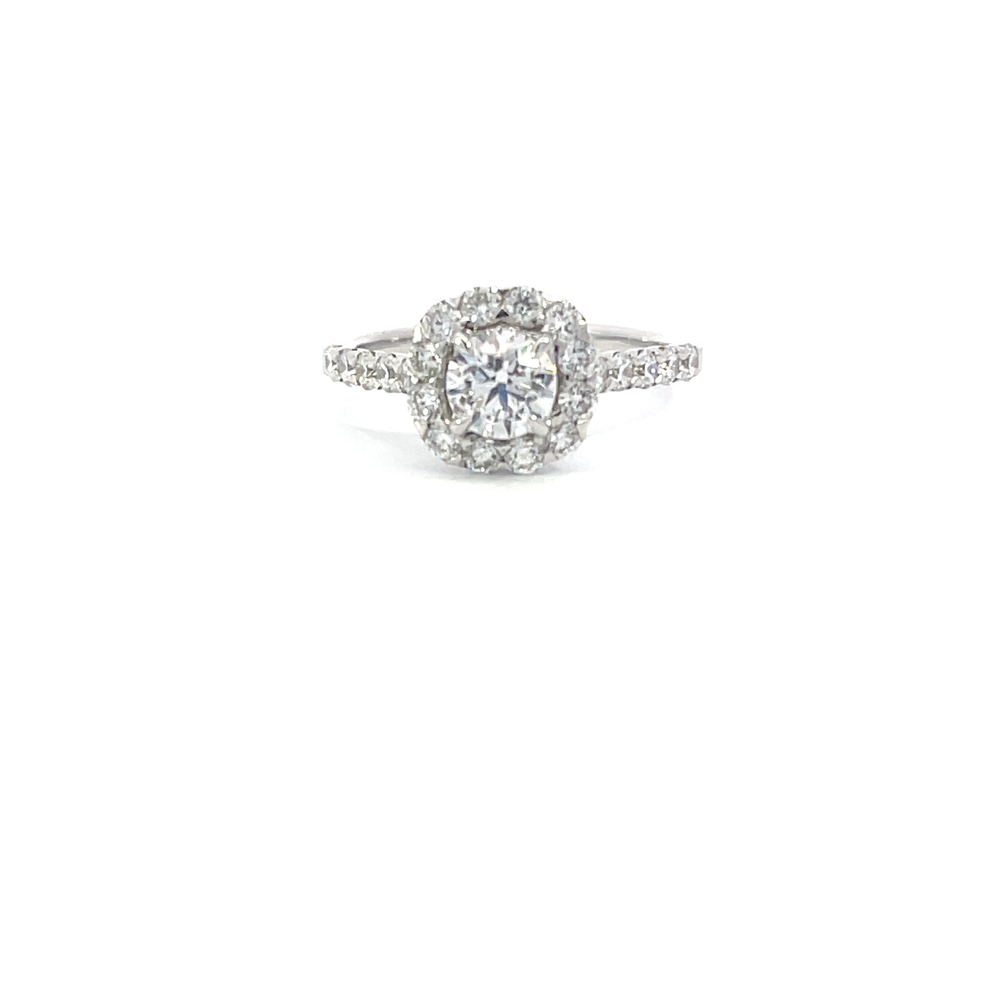 Sasha | 18ct White Gold 0.60ct Natural Diamond Halo Engagement Ring