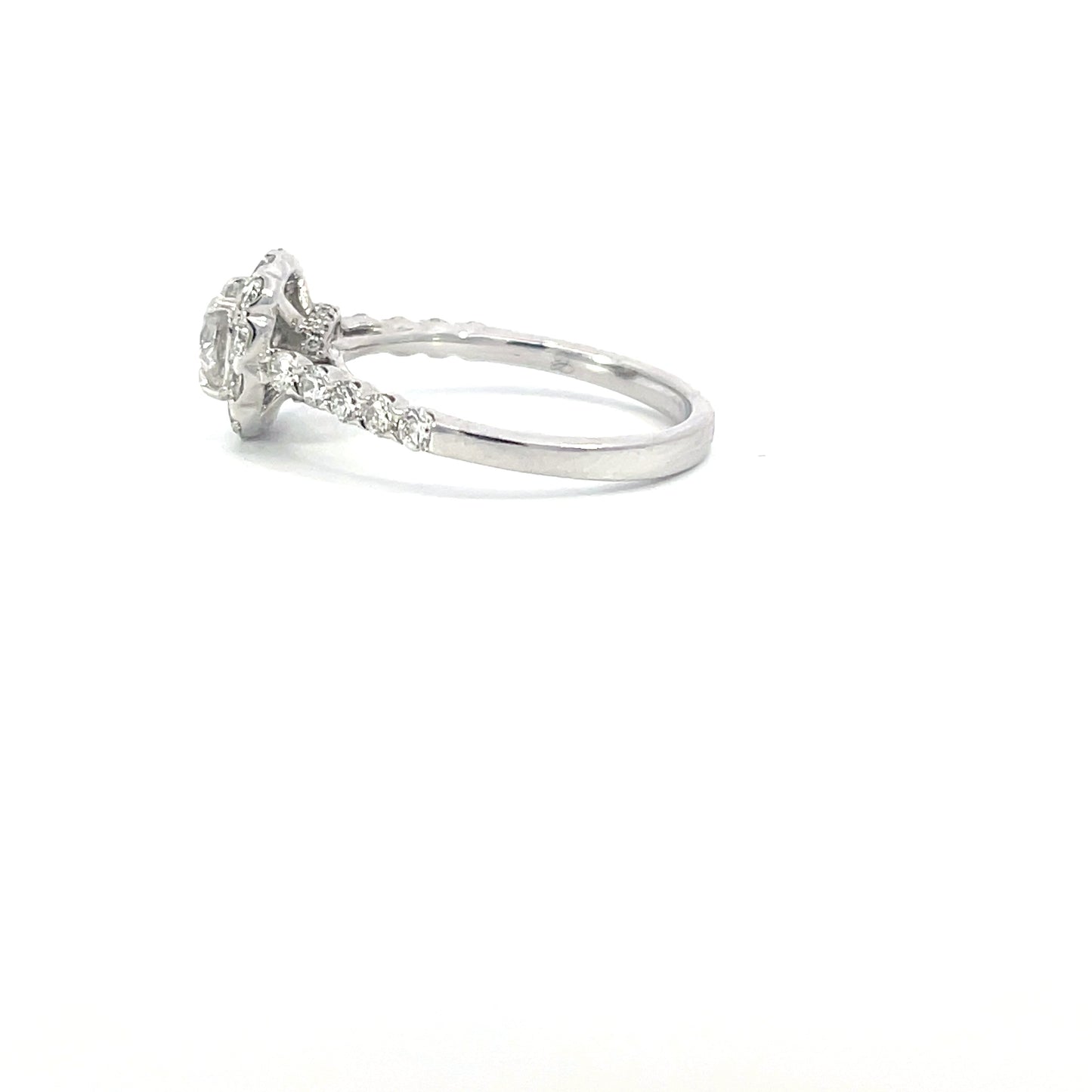 Sasha | 18ct White Gold 0.60ct Natural Diamond Halo Engagement Ring