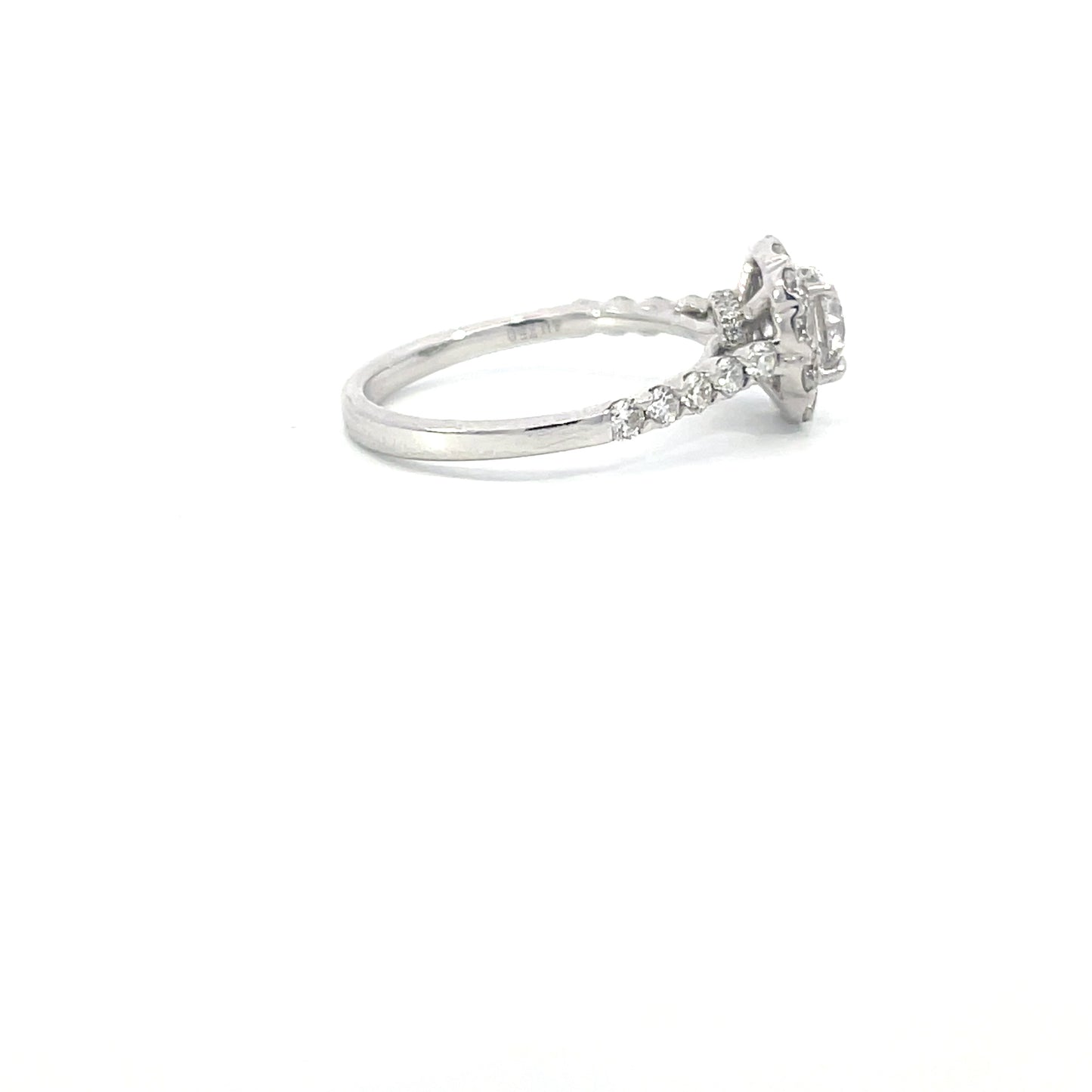 Sasha | 18ct White Gold 0.60ct Natural Diamond Halo Engagement Ring
