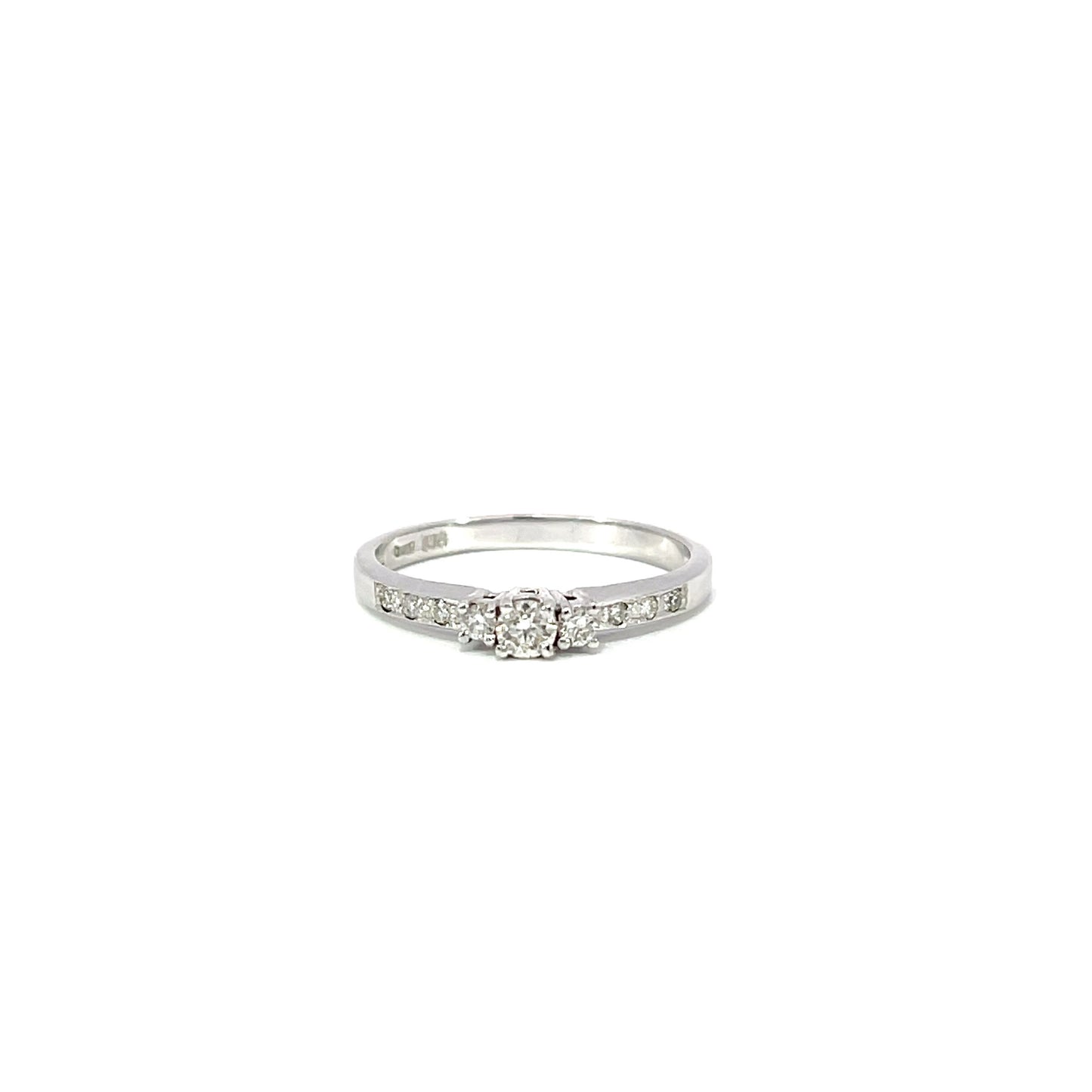 Celeste Trilogy Diamond Ring | 18ct White Gold