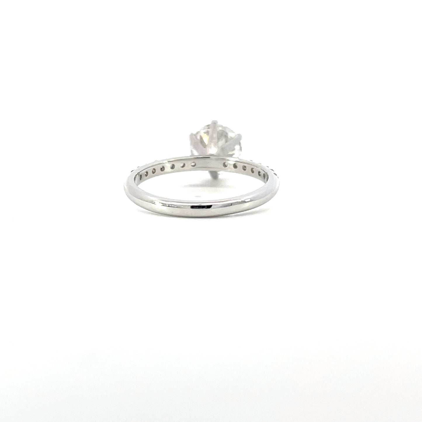 Emmanuela | 18ct White Gold Lab Grown Diamond Engagement Ring – 1.50ct E VS1 with Natural Diamond Shoulders