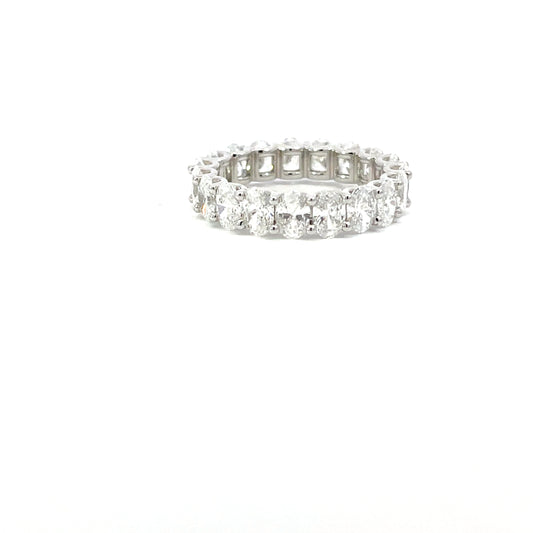Ambrose | 18 carat white gold Oval Cut Lab Grown eternity band