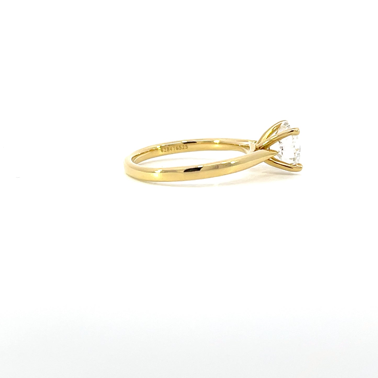 Hannah | 18ct Yellow Gold Lab Grown Diamond Engagement Ring – 1.70ct E VS2 with Hidden Halo; Diamond Shoulders