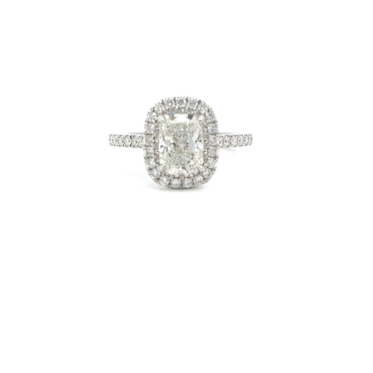 Leonie | 18ct White Gold Elongated Cushion Cut Lab Grown Diamond Halo