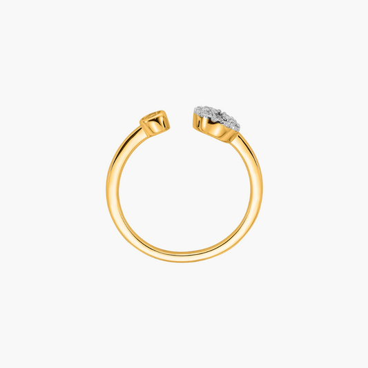 Diamond Initial Ring | 18ct Yellow Gold