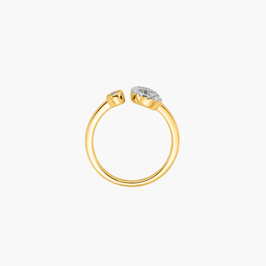 Diamond Initial Ring | 18ct Yellow Gold