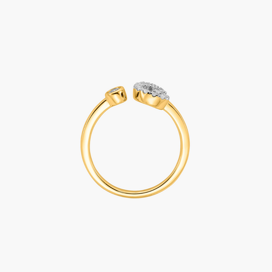 Diamond Initial Ring | 18ct Yellow Gold
