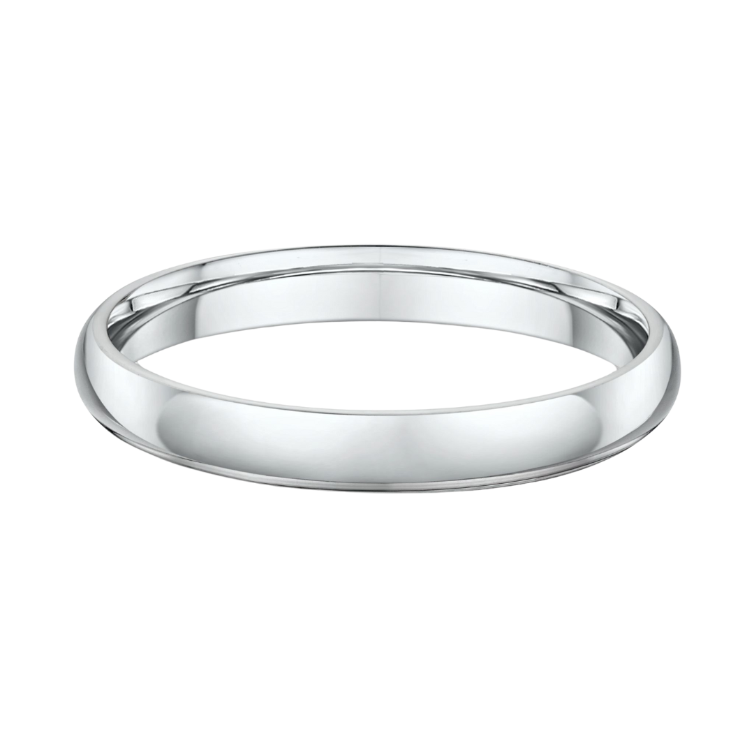 Andre | 9ct White Gold 3mm Dome Ring