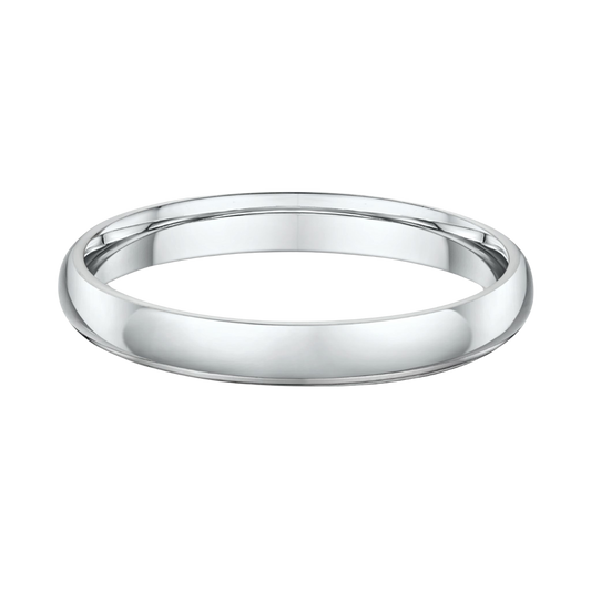 Andre | 9ct White Gold 3mm Dome Ring