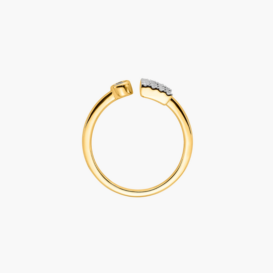 Diamond Initial Ring | 18ct Yellow Gold