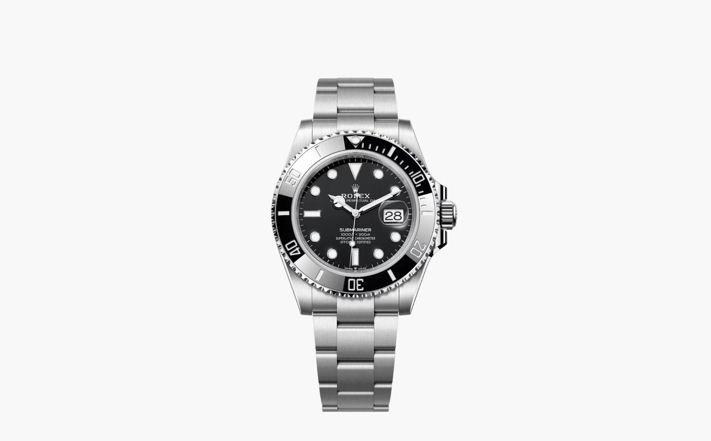Rolex Submariner-Date 41mm Steel Black Dial Button Markers