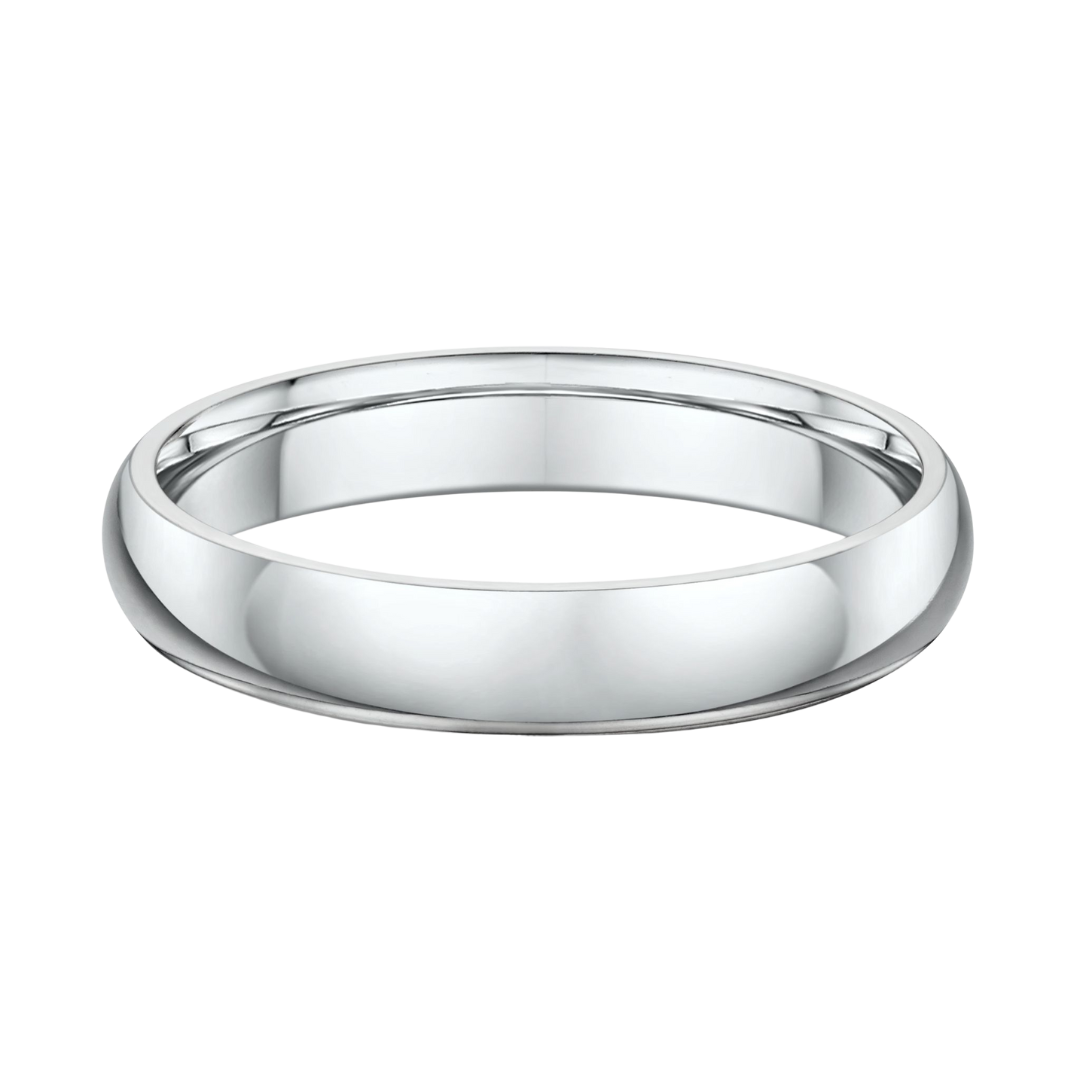 Andre | 18 White Gold 4mm Dome Ring