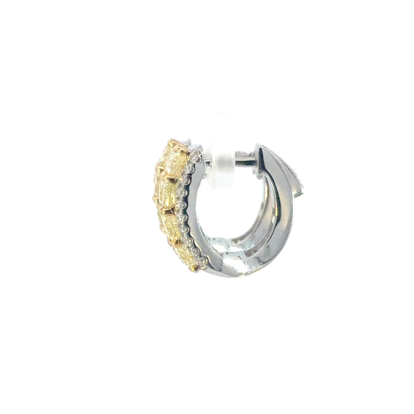 Golden Eclipse | 18ct Two-Tone Gold Huggie Earrings