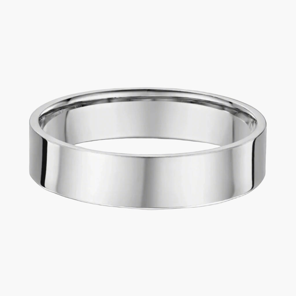 Silver ring on a white background