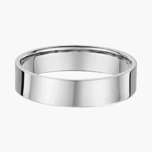 Silver ring on a white background