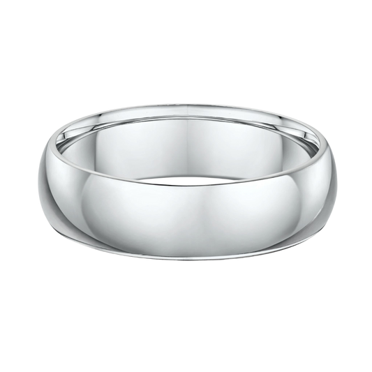 Andre | 9ct White Gold 6mm Dome Ring