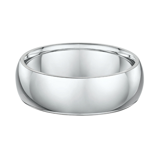Andre | 9ct White Gold 7mm Dome Ring