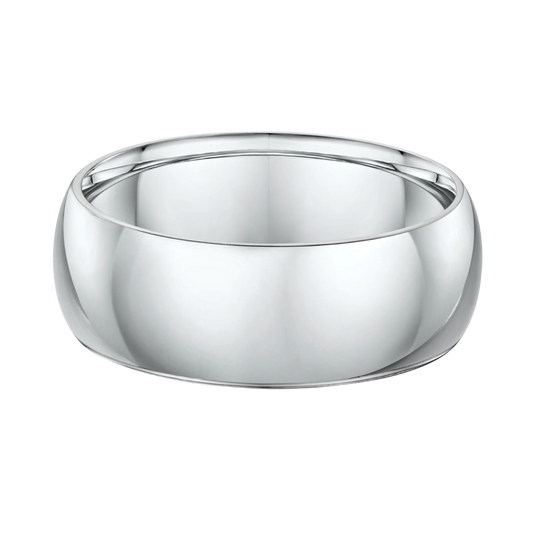 Andre | 9ct White Gold 8mm Dome Wedder