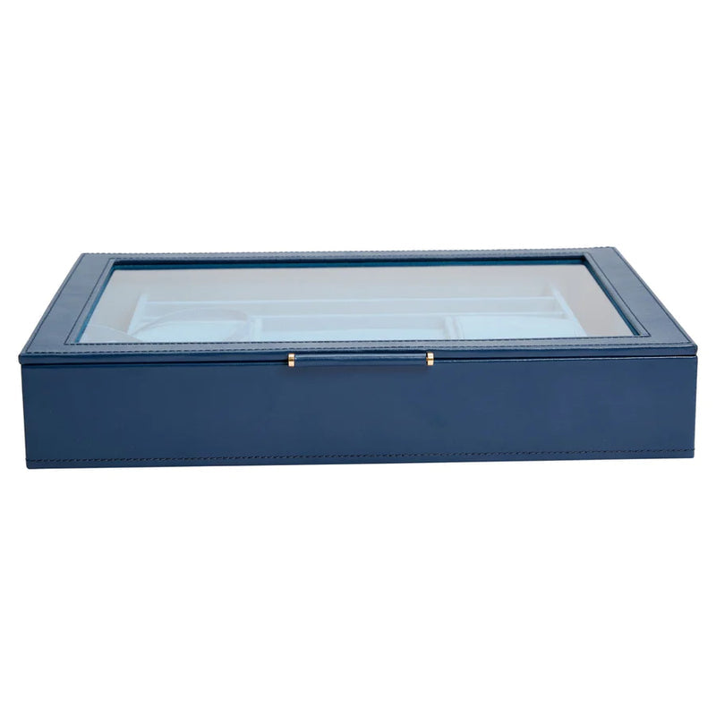 WOLF Sophia Jewellery Box with Window Indigo